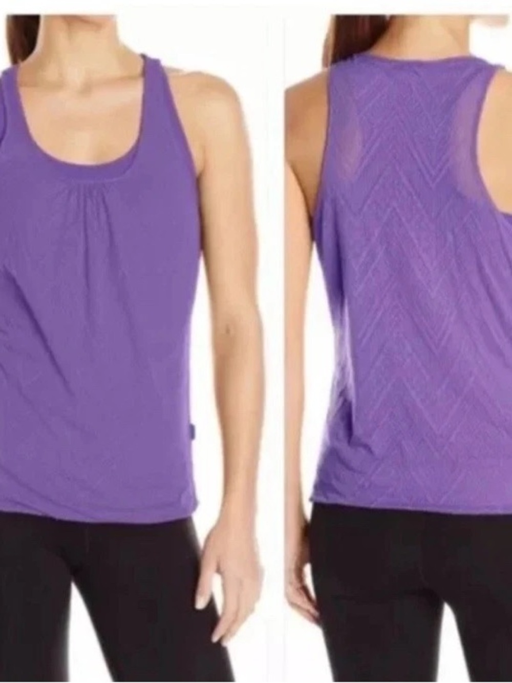 Prana Purple Racerback Tank – Scoop Neck Active Top